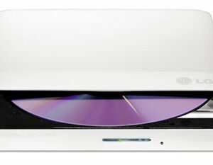 LG GP50NW40 Super-Multi Portable DVD Rewriter 8x DVD-R Writing Speed.TV Connectivity. M-DISC Support. Silent Play - White