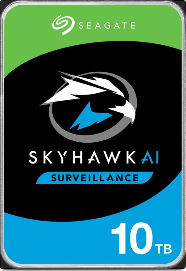 Seagate 10TB SkyHawk Surveillance AI 3.5"  SATA3 6Gb/s 256MB Cache 24x7 HDD ST10000VE001  5 Years Warranty