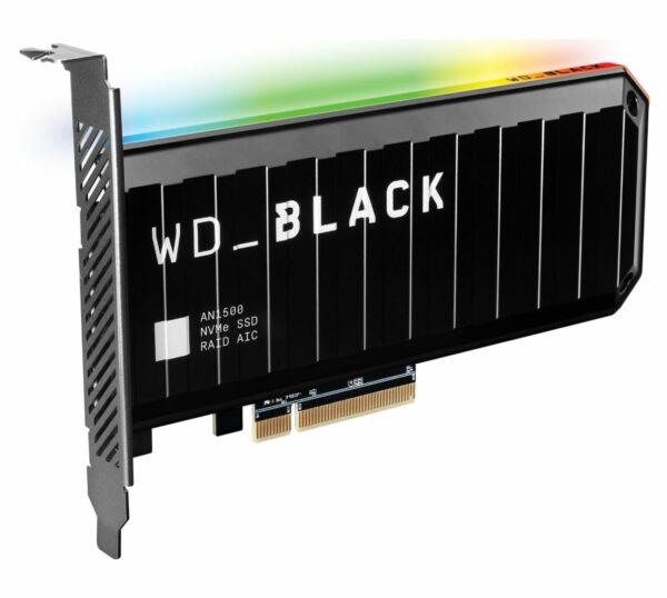 WD Black AN1500 1TB RGB NVMe SSD AIC Add-in-Card - 6500MB/s 4100MB/s R/W 760K/690K IOPS 1.75M Hrs MTBF RAID PCIe3.0 3D-NAND 5yrs Wty