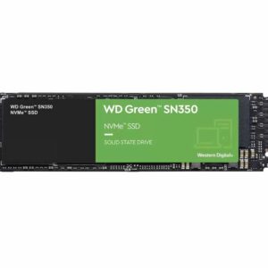 Western Digital WD Green SN350 480GB NVMe SSD 2400MB/s 1650MB/s R/W 60TBW 250K/170K IOPS M.2 2280 PCIe Gen 3 1M hrs MTTF 3yrs wty
