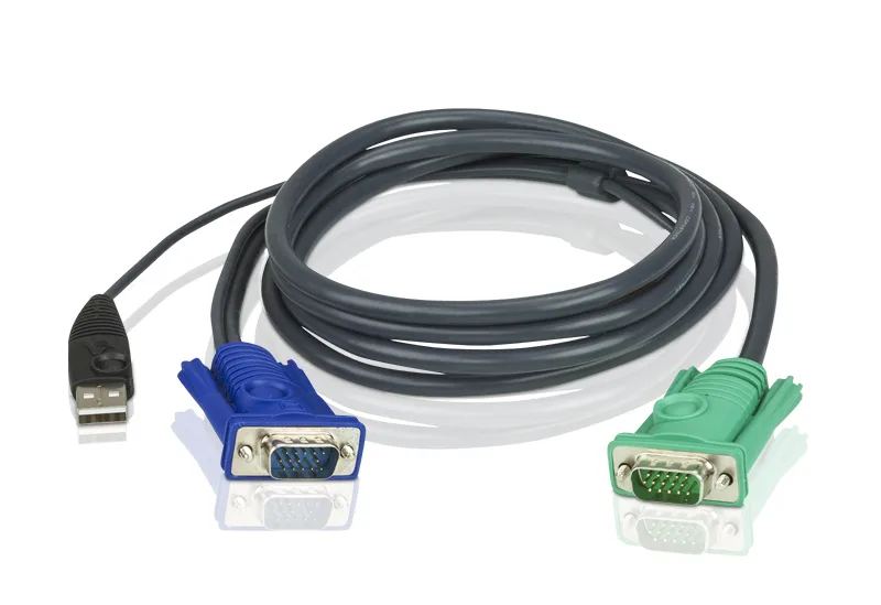 Aten KVM Cable 1.8m with VGA & USB to 3in1 SPHD – Aten KVA-2L-5202U KVM Cables & Adapters Product Image