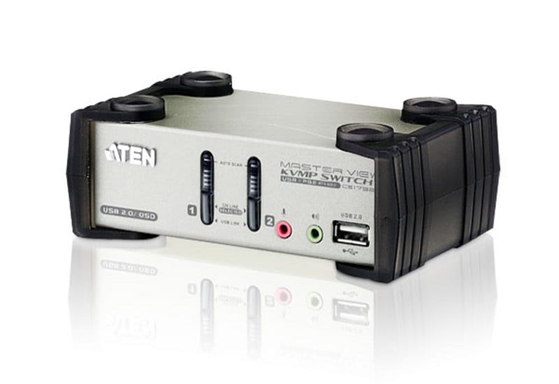 Aten Desktop KVMP Switch 2 Port Single Display VGA w/ audio & OSD