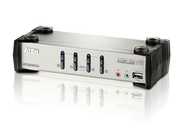 Aten Desktop KVMP Switch 4 Port Single Display VGA w/ audio  OSD