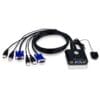 Aten Compact KVM Switch 2 Port Single Display VGA
