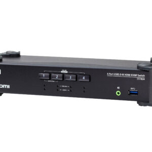 Aten Desktop KVMP Switch 4 Port Single Display 4k HDMI w/ audio mixer mode