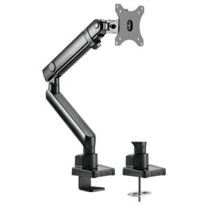 Brateck Single Monitor Aluminum Slim Mechanical Spring Monitor Arm For Most 17"-32"