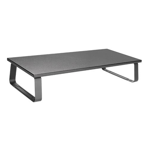 Brateck Timber Desktop Monitor Stand (600x260x120mm) Fit Screen Size 13'-32' Weight Capacity Up to 20kg- Black – Brateck MABT-STB-111 Monitor Riser Product Image