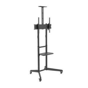 Brateck Versatile  Compact Steel TV Cart with top and center shelf for 37'-70' TVs Up to 50kg