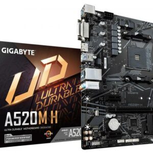Gigabyte A520M H AMD MATX MB 2xDDR4 1xM.2 PCIE3.0 1xHDMI 1xDVI