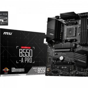 MSI B550-A PRO PRO series helps users work smarter by delivering an efficient and productive experience. Featuring stable functionality and high-quality assembly