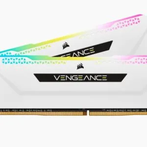 Corsair Vengeance RGB PRO SL 32GB (2x16GB) DDR4 3200Mhz C16 White Heatspreader Desktop Gaming Memory – Corsair MECMD4VRGBP2X16G32HW DDR4 UDIMM (Desktop) Product Image