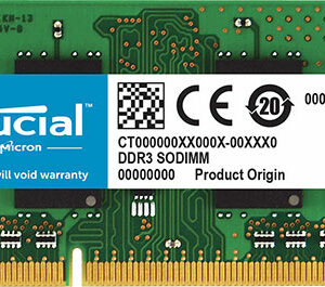 Crucial 8GB Dual Voltage (1.35v/1.5v) DDR3-1600/PC3-12800 Unbuffered NON-ECC SODIM