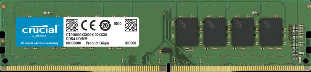 Crucial 16GB (1x16GB) DDR4 UDIMM 3200MHz CL22 1.2V Unbuffered Desktop PC Memory RAM – Micron (Crucial)-P MED4-1X16G32FRA-P DDR4 UDIMM (Desktop) Product Image