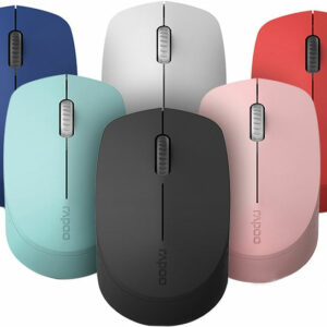 RAPOO M100 2.4GHz  Bluetooth 3 / 4 Quiet Click Wireless Mouse Black - 1300dpi Connects up to 3 Devices