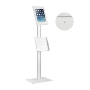 Brateck Anti-theft Tablet Kiosk Floor Stand with Catalogue holder 9.7”/10.2” Ipad