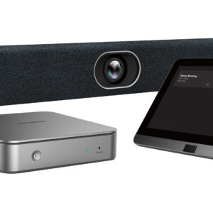 This all-in-one USB video bar offers video and voice experience with integrated AI-powered camera