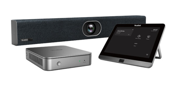 This all-in-one USB video bar offers video and voice experience with integrated AI-powered camera