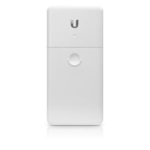 The Ubiquiti NanoSwitch is an unmanaged switch with four Gigabit Ethernet ports that supports up to 4 Gbps (non‑blocking line rate). Powered by 24V PoE in port 1