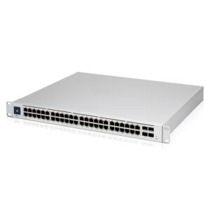 The Switch Pro 48 PoE (USW Pro 48 PoE) is a fully managed switch with (40) GbE