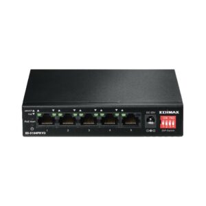 Edimax ES-5104PH V2 Long Range 5-Port Fast Ethernet Switch with 4 PoE+ Ports  DIP Switch