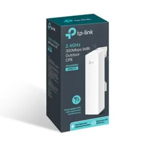 TP-Link CPE210 2.4GHz 300Mbps 9dBi Outdoor CPE Access Point 27dBm 5km Passive PoE MIMO antenna – TP-LINK NWTL-CPE210 Wireless Access Points Product Image