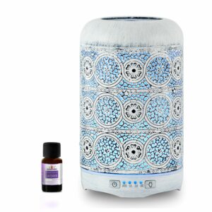 mbeat® activiva Metal Essential Oil and Aroma Diffuser-Vintage White -260ml