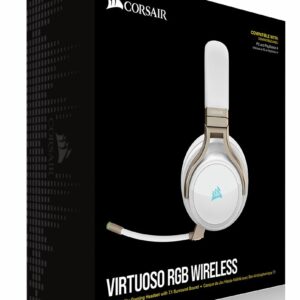 The CORSAIR VIRTUOSO RGB Wireless SE Pearl delivers a high-fidelity audio experience