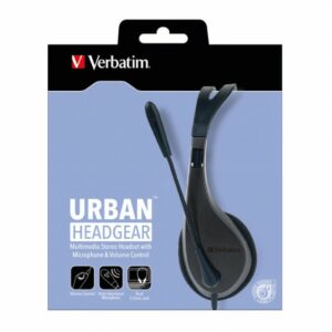 Verbatim Multimedia Headset with Microphone - Wide Frequency Stereo