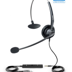 USB Basic Mono Wideband Noise Cancelling Headset with 3.5mm Connectivity