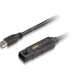 The ATEN UE3310 USB3.1 Gen1 Extender Cable allows users to extend the distance between the computer and USB devices up to 10 m. The UE3310 provides a reliable