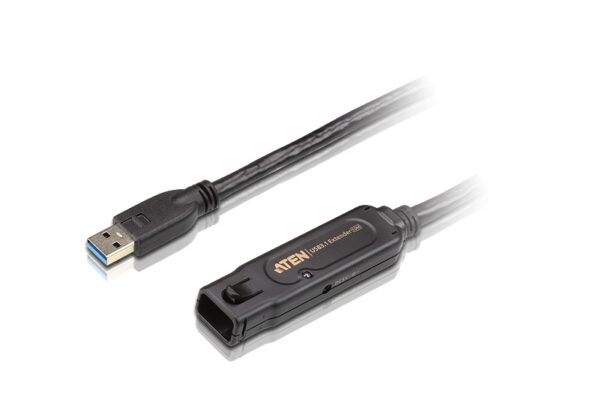 The ATEN UE3310 USB3.1 Gen1 Extender Cable allows users to extend the distance between the computer and USB devices up to 10 m. The UE3310 provides a reliable