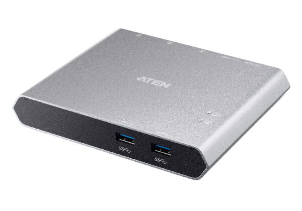 Aten 2 Port USB-C Gen 1 KVMP Switch (Dock) with Power Pass-Through