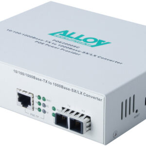 Alloy’s POE3000 Series PoE+ media converters are standalone media converters used to power PD devices. The media converters give the ability to add POE devices to your network at remote locations where distance limitations do not allow direct copper connections.