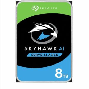 Seagate® SkyHawk™ AI 8TB is a surveillance-optimised drive designed for NVRs with artificial intelligence (AI) for edge