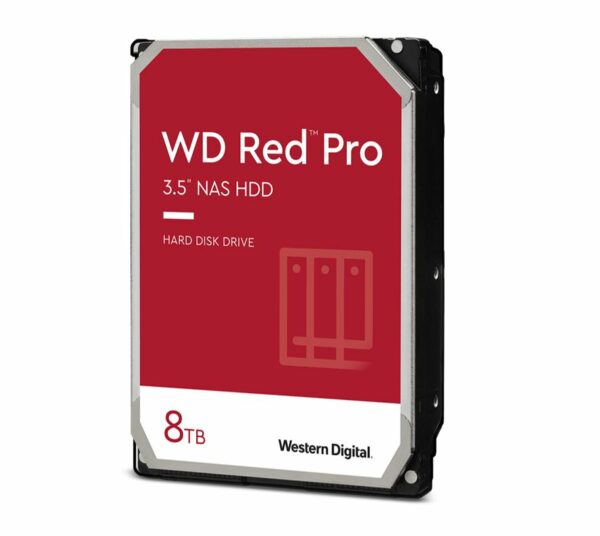 Western Digital WD Red Pro 8TB 3.5" NAS HDD SATA3 7200RPM 256MB Cache 24x7 NASware 3.0 CMR Tech 5yrs wty