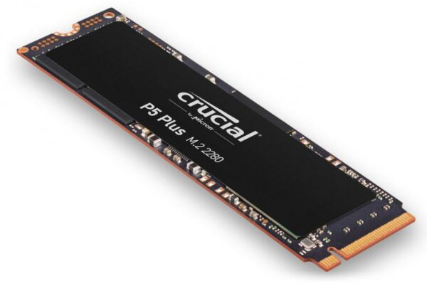 Crucial P5 Plus 1TB M.2 PCIe4 Gen4 NVMe SSD 6600/5000 MB/s R/W 600TBW 630K/700K IOPS 2M hrs MTTF Full-Drive Encryption 5yrs