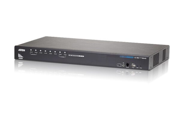 The CS1798 8-port USB HDMI KVM Switch is a multi-purpose appliance that consolidates access and control of up to 8 HDMI computers from a single USB keyboard