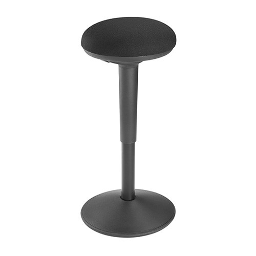 The ergonomic stool creates a dynamic