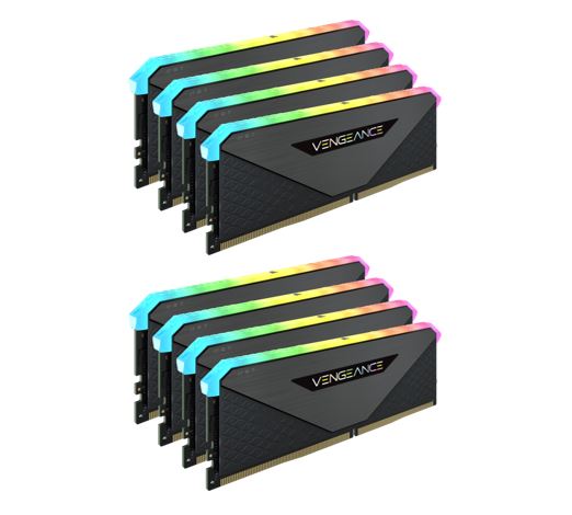 Corsair Vengeance RGB RT 256GB (8x32GB) DDR4 3200MHz C16 16-20-20-38 Heatspreader Desktop Gaming Memory Black for AMD Threadripper