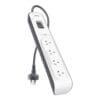 Belkin SurgeMaster 4-Outlet Surge Protection Strip - White/Grey (BSV400au2M)
