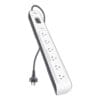 Belkin SurgeMaster 6-Outlet Surge Protection Strip - White/Grey (BSV603au2M)