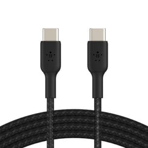 Belkin BoostCharge Braided USB-C to USB-C Cable (1M) - Black (CAB004bt1MBK)