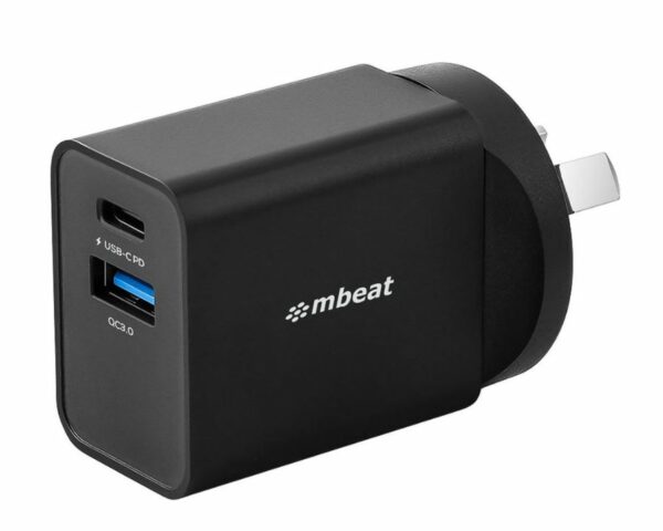 mbeat® Gorilla Power Dual Port 18W USB-C PD  QC 3.0 Charger