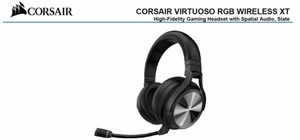 The CORSAIR VIRTUOSO RGB Wireless XT delivers a high-fidelity audio experience for the most discerning players
