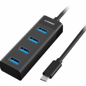 mbeat® USB-C to 4-Port 3.0 Hub - Black