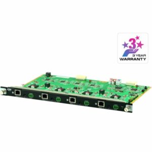 The VM7514 4-Port HDBaseT Input Board offers an easy way route 4 HDBaseT transmitters to 4 HDBaseT receivers