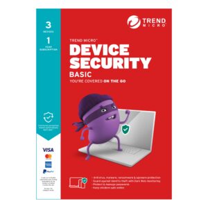 Trend Micro Device Security BASIC (1-3 Devices) 1Yr Subscription Retail Mini Box