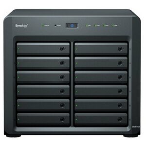 The 12-bay Synology DS3617xsII is a scalable desktop storage system capable of delivering up to 2
