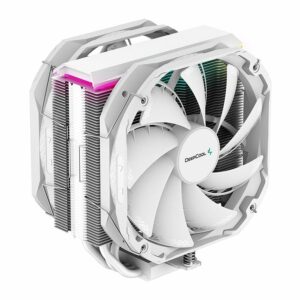 Deepcool AS500 PLUS White single tower CPU cooler boasts a five heat pipe