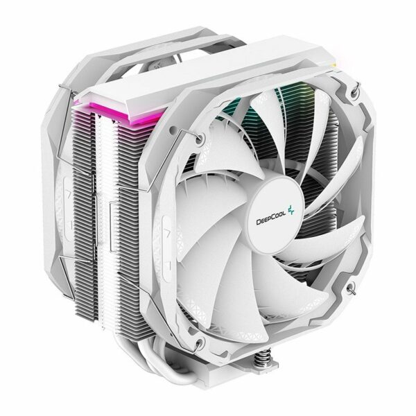 Deepcool AS500 PLUS White single tower CPU cooler boasts a five heat pipe